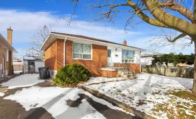 Detached all-brick bungalow available in a prime Brampton location. • 3 Bedrooms, 1 Washroom • Full...