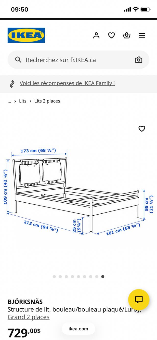 Lit IKEA  + base de lit + tables Björksnäs in Beds & Mattresses in Longueuil / South Shore - Image 5
