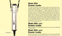 Astatic 840S dynamic lavalier wired microphone