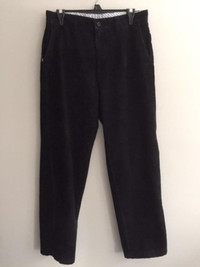CLUB ROOM - MEN'S 30 X 28.50" - Black CORDUROY DRESS PANTS