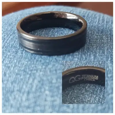 Mens QG titanium ring, View more