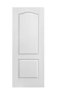  28” x 80” Primed 2 Panel Arch-Top Hollow Core Door