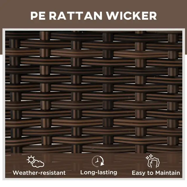 3 Pieces Wicker Patio Lounger Set with Table, PE Rattan Outdoor in Chairs & Recliners in Markham / York Region - Image 5