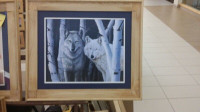 Wolves In The Birch 20 X 24 Art Framed Print
