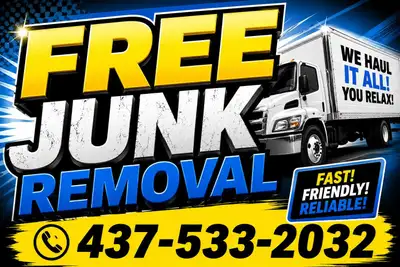 FREE JUNK REMOVAL = 437-533-2032, View more