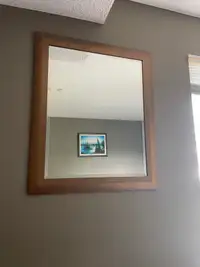 30’x24’ mirror with brown frame
