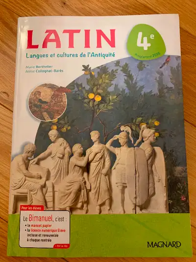 Manuel de Latin neuf commande par erreur 4e système français Collège Marié de France Stanislas