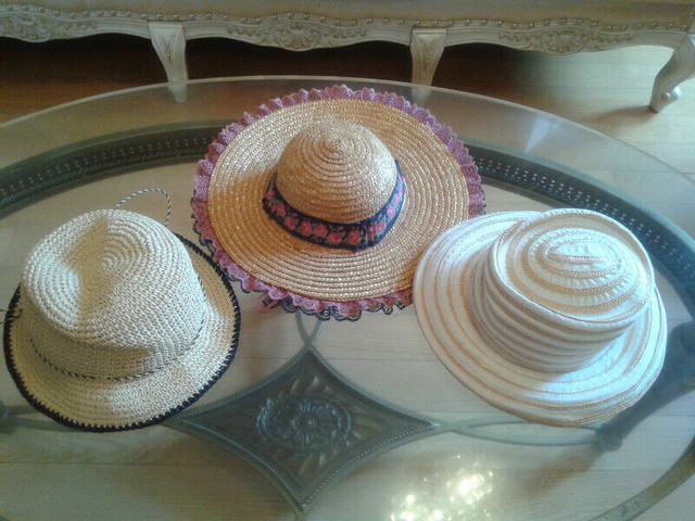 Two Women's Hats ,100% Straw, Like New, Each $5+One Hat, Free in Women's - Bags & Wallets in Oshawa / Durham Region
