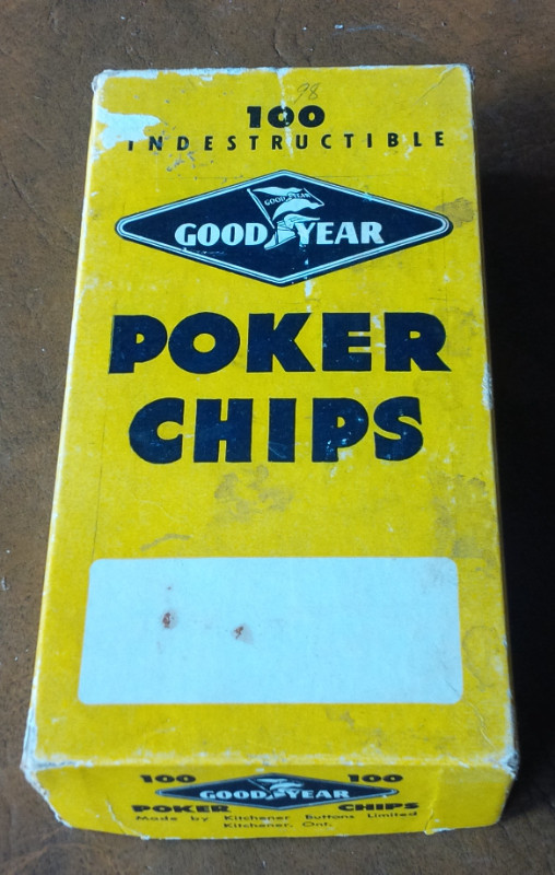 100 Indestructible Good Year Poker Chips, Kitchener Buttons Ltd. in Arts & Collectibles in Stratford