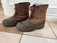 Steel toed winter work boots 