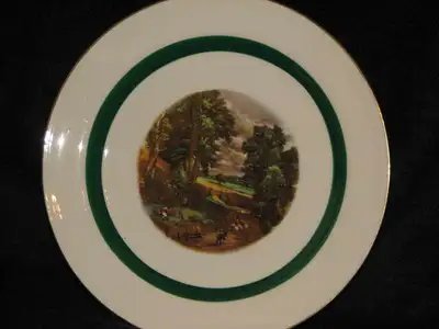 Homer Laughlin, 22K Gold rimmed Collector Plate, "Amsterdam", View more