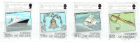 CAYES OF BELIZE (BRITISH HONDURAS). Série de 4 timbres oblitérés