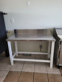 Stainless  steel prep  tables