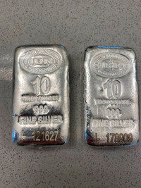 10 oz Istanbul 999 fine silver bullion bars