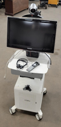 Poly HDX 8000 Practitioner Cart RealPresence Video Conferencing