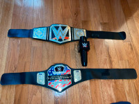 WWE Wrestling Championship Belts Lot & Microphone Toys Replica