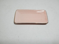 Soap holder pink & gold used / porte savon rose et or usagé