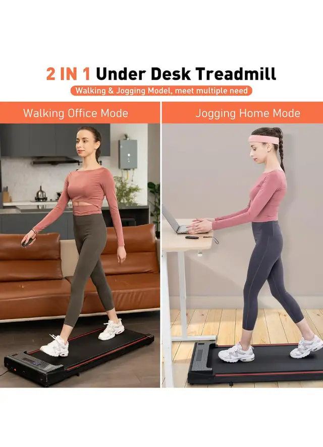 Portable Treadmill, Under Desk Treadmill Quiet, 2 in 1 Walking  in Exercise Equipment in Hamilton - Image 4