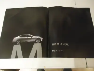 2006 Infiniti "M" introductory Brochure. very good Condition. Unfolds to large Poster of the Car. Se...