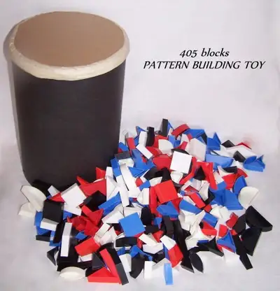 Vintage405 Plastic pattern pieces, learn shapes, colours, skills, View more