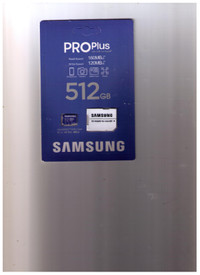 SAMSUNG 512 GB  MICRO  PRO PLUS  SD CARDS (BRAND NEW)