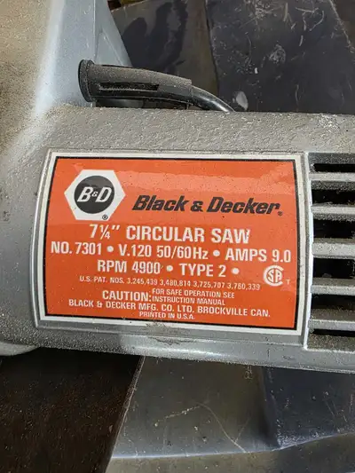 Black and Decker circular saw, View more