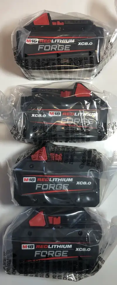 New Milwaukee M18 XC8.0 REDLITHIUM FORGE Batteries, View more