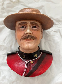 Canadian Mountie Chalkware Head