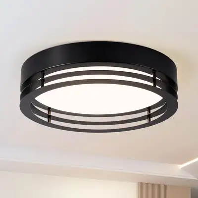 NEW: Black Flush Mount Ceiling Light, View more