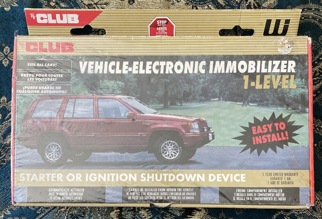 Vehicle-Electronic Immobilizer by THE CLUB in Security Systems in Oakville / Halton Region