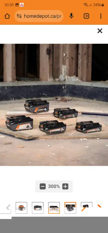 2 RIDGID 18V Lithium-Ion 4.0 Ah Batteries  W Charger & Bag Kit in Power Tools in Windsor Region - Image 6