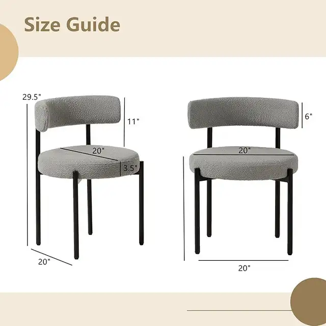 grey boucle dining chairs  in Chairs & Recliners in Markham / York Region - Image 8
