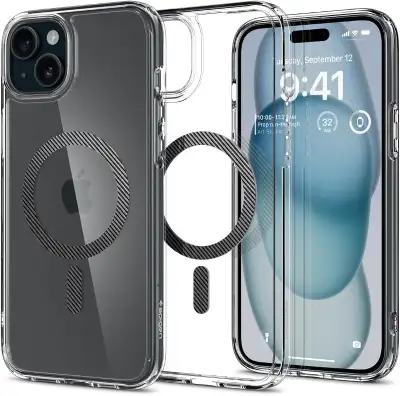 Spigen Case for Iphone 15 Pro Magfit Carbon Fiber + Screen, View more