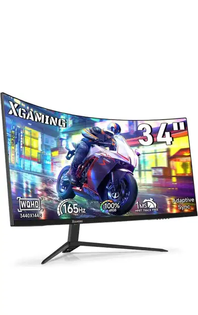 XGaming 34 Inch Curved Gaming Monitor WQHD, 1500R Ultra Wide QHD, View more