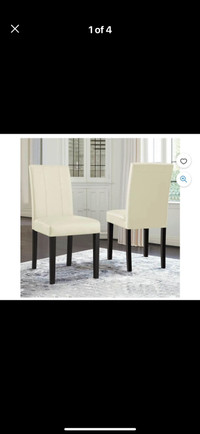 Brand new and just assembled faux leather dining room chairs (2)