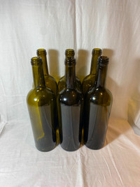 6 Empty Wine Bottles - Home Brewing Wine Making 750mL