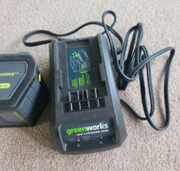 Brand NEW Yardworks 40 volt, 4 ah, lithium ion battery with Gree