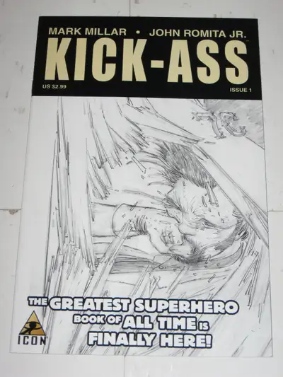 Marvel Comics Kick A$$#1 rare Sketch Variant comic book, View more