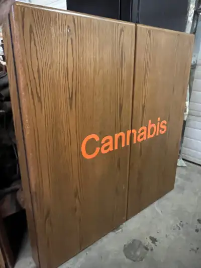 Heavy Oak Cabinet with 2 doors. Only $125, View more