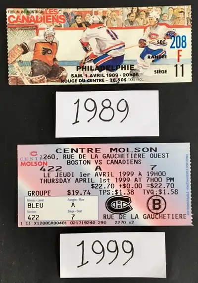 Selling both tickets for $20.00 or separately for $12 .50 each. Willing to ship within Canada, for "...