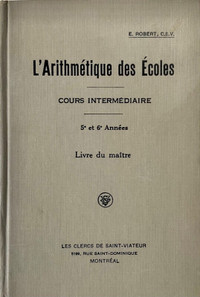 Antiquité 1929 Livre scolaire L'arithmétique 5e-6e années