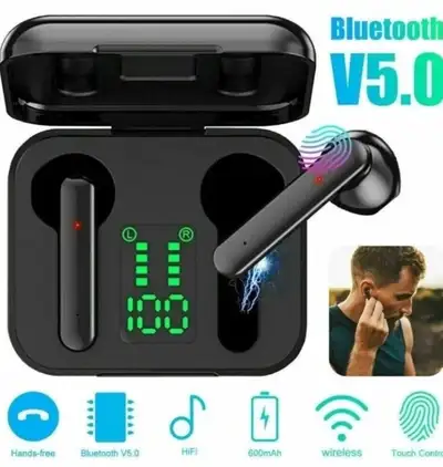 Écouteurs TWS Sans Fil Bluetooth Tactile NOIR NEUF, View more