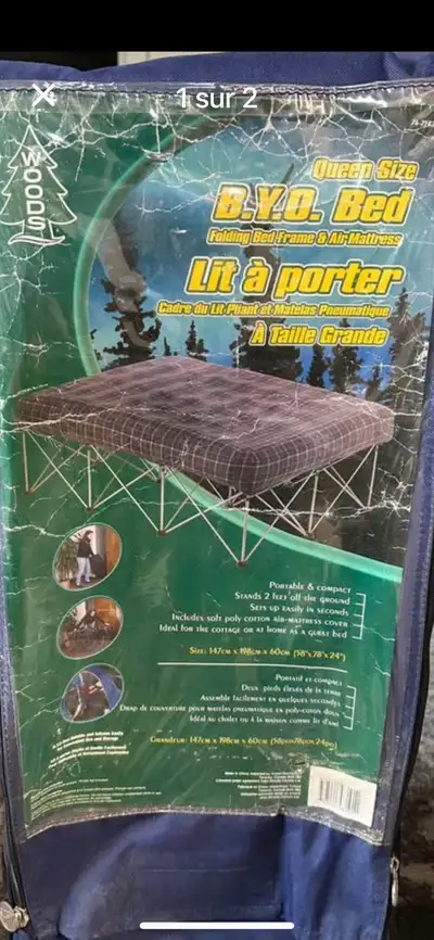 Base de lit Queen pliable, View more