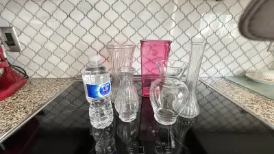 5 glass vases, View more