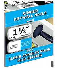 drywall nails or ringed drywall screws