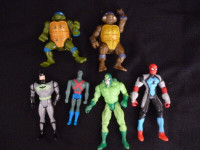 Marvel DC figure lot x 5 Ninja Turtles Batman Martian Manhunter