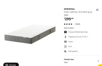 Ikea Morgedal twin single mattress Clean