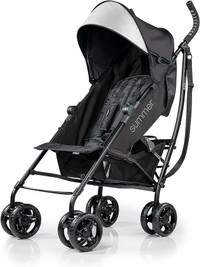 Summer Infant 3Dlite Convenience Stroller, Jet Black