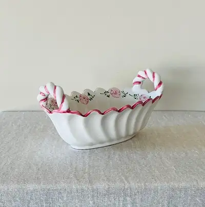 BOWL/BASKET VESTAL PORTUGAL POTTERY CIRCA 1980 USED, View more