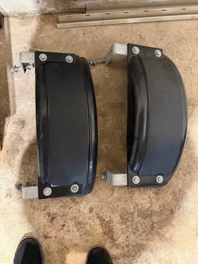 These are a pair of brand new trailer fenders, ready to be installed. They look sleek and are made f...